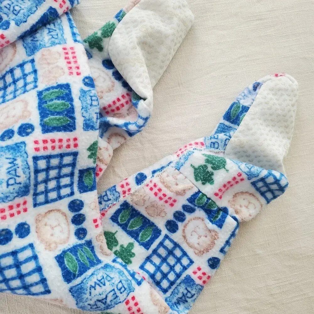 Vintage Bear Winter Footed PJs 2t - Picture 3 of 6